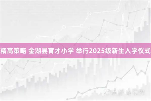 精高策略 金湖县育才小学 举行2025级新生入学仪式