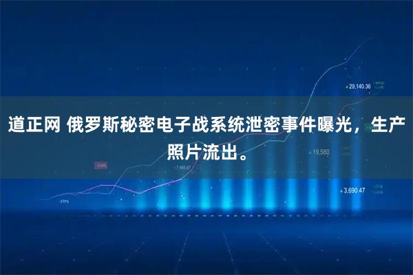 道正网 俄罗斯秘密电子战系统泄密事件曝光，生产照片流出。
